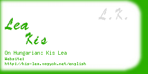 lea kis business card
